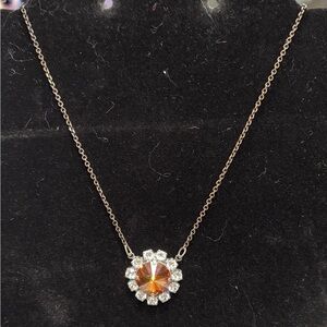 Sabika Brown and Crystal Necklace W17